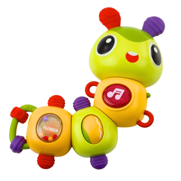 Interaktivna Senzorna Glazbena Zvečka Caterpillar Glodalica Koja Se Okreće Za 360° 2