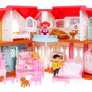 Interaktivna Sklopiva Kućica S Figurama 4 Sobe 3+ 2