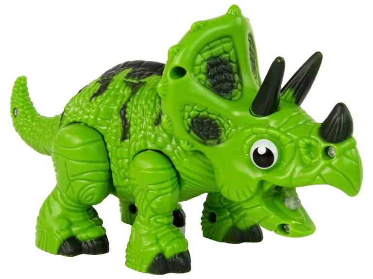 Interaktivni Dinosaur Triceratops Sa Zvukom I Parom, Zeleni 3
