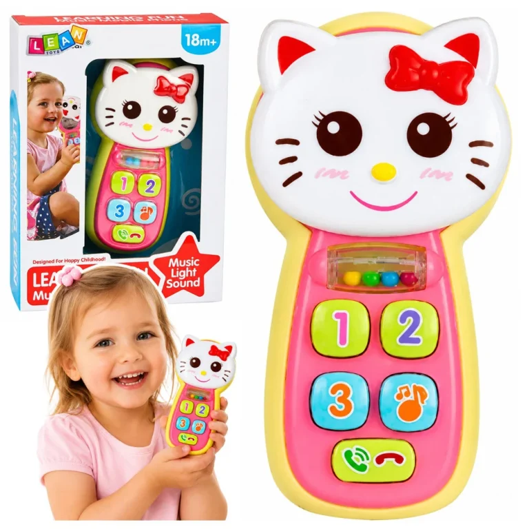 Interaktivni Dječji Telefon Mačić Sa Svjetlima 1