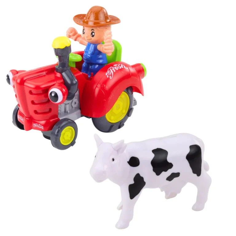 Interaktivni Farmerski Traktor S Prikolicom, Figurom Krave, Svjetlima I Zvukovima 3