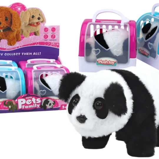 Interaktivni Plišani Panda U Ružičasto Plavom Transporteru 1