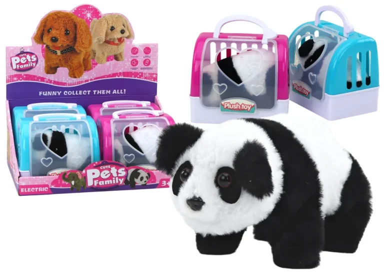 Interaktivni Plišani Panda U Ružičasto Plavom Transporteru 1