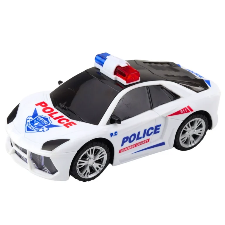 Interaktivni Policijski Auto Bijeli, Svjetla I Zvuk, 18 × 9 × 7 Cm 2