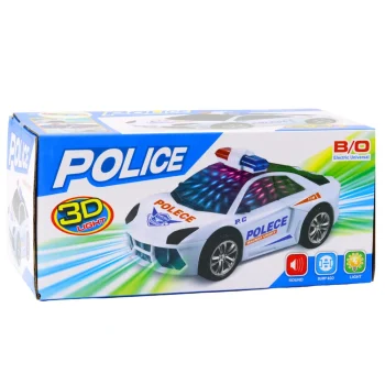 Interaktivni Policijski Auto Bijeli, Svjetla I Zvuk, 18 × 9 × 7 Cm 3