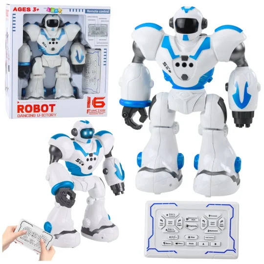 Interaktivni Robot Na Daljinsko Upravljanje Rc 16 Funkcija Svjetla Zvukovi Plavo 1