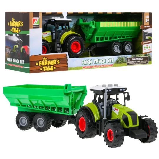 Interaktivni Traktor S Prikolicom I Pužnim Hranilicom 3+ 1