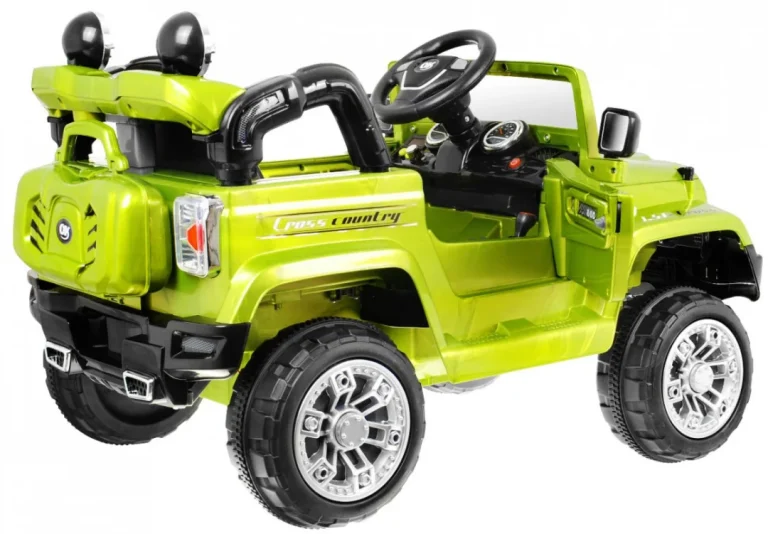 Jj Terenski Automobil Na Baterije Za Djecu, Zeleni + Daljinski Upravljač + Prostor Za, Zelena 2