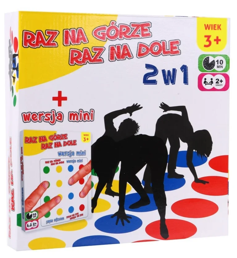 Jednom Gore Jednom Dolje 2u1 Za Djecu 3+ Igra Spretnosti + Podloga S Kotačima + Pikado + Mini 1