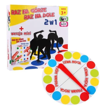 Jednom Gore Jednom Dolje 2u1 Za Djecu 3+ Igra Spretnosti + Podloga S Kotačima + Pikado + Mini 2