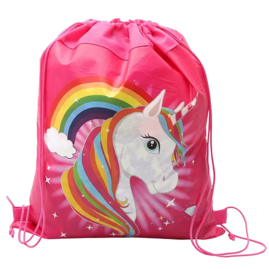 Jednorog Duga Ružičasta Torba Za Gimnastičke Cipele 35x27 Cm 1