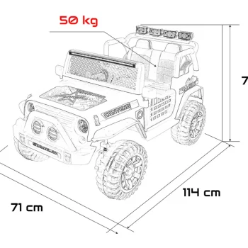 Jeep Beast 4x4 Bijeli Auto Na Akumulator 2