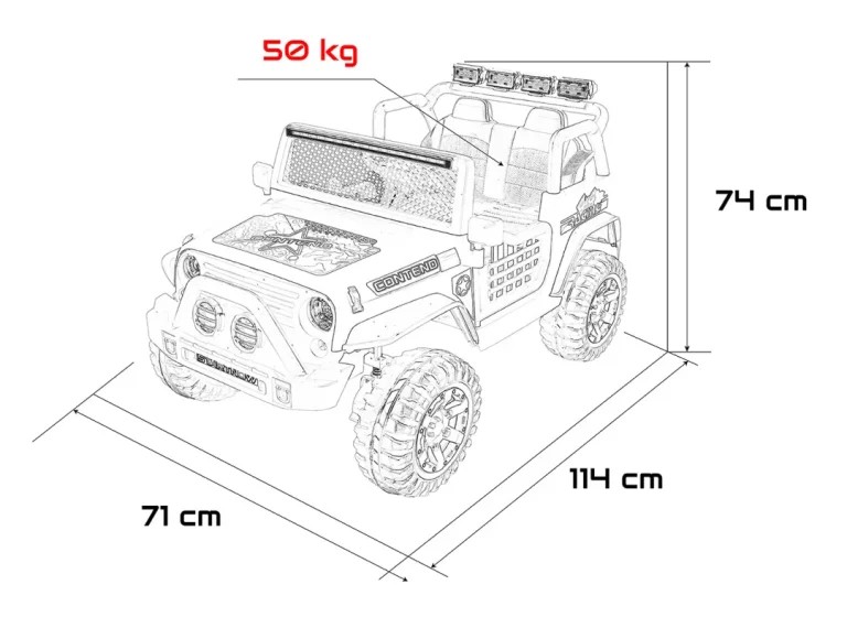 Jeep Beast 4x4 Crveni Auto Na Akumulator 2