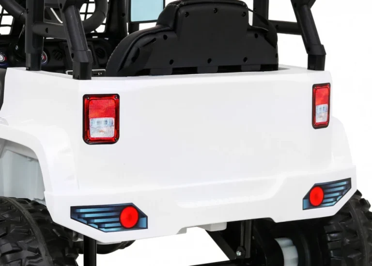 Jeep Dark Night Automobil Na Baterije Za Djecu, Bijeli + Spori Start + Eva + Audio Led, Bijela 12