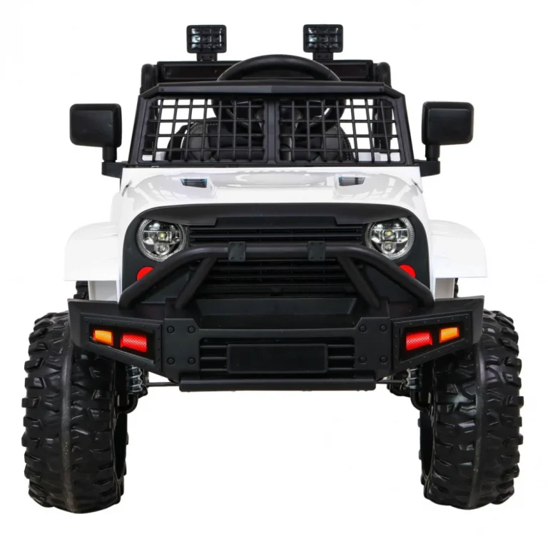 Jeep Dark Night Automobil Na Baterije Za Djecu, Bijeli + Spori Start + Eva + Audio Led, Bijela 3