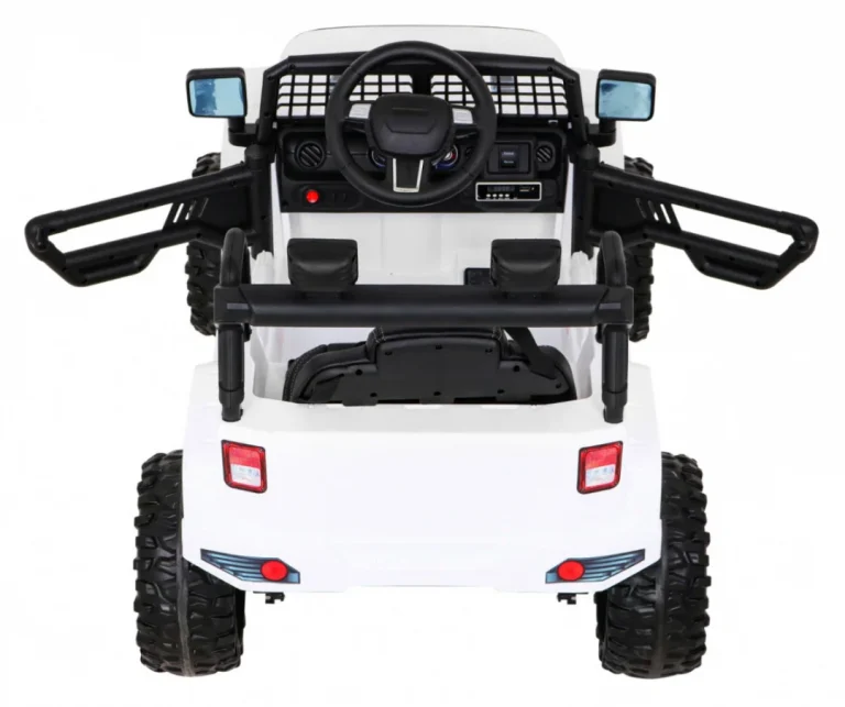 Jeep Dark Night Automobil Na Baterije Za Djecu, Bijeli + Spori Start + Eva + Audio Led, Bijela 7
