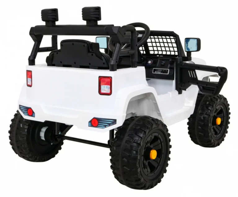 Jeep Dark Night Automobil Na Baterije Za Djecu, Bijeli + Spori Start + Eva + Audio Led, Bijela 8