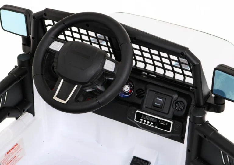 Jeep Dark Night Automobil Na Baterije Za Djecu, Bijeli + Spori Start + Eva + Audio Led, Bijela 9