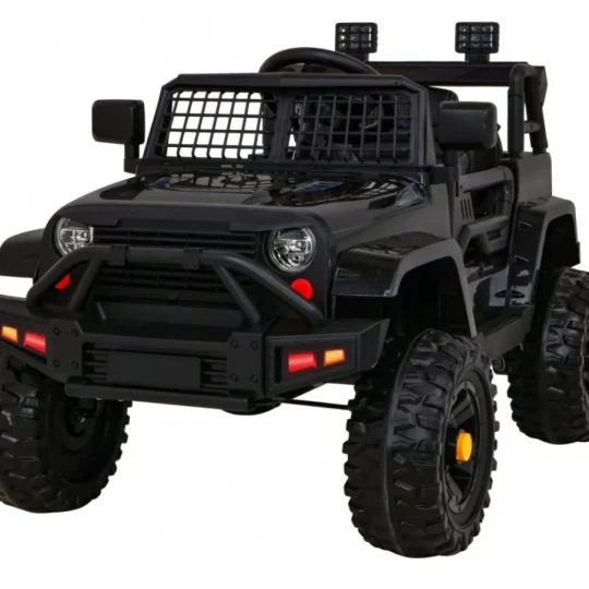 Jeep Dark Night Automobil Na Baterije Za Djecu Crni + Spori Start + Eva + Audio Led, Crna 1