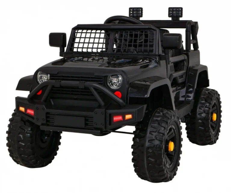 Jeep Dark Night Automobil Na Baterije Za Djecu Crni + Spori Start + Eva + Audio Led, Crna 1