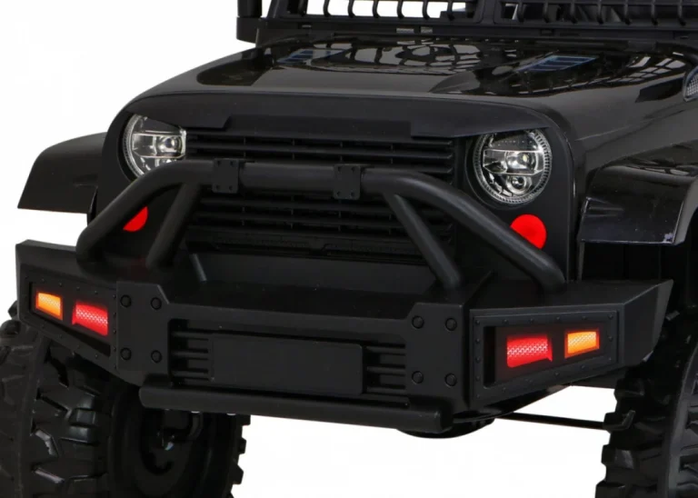 Jeep Dark Night Automobil Na Baterije Za Djecu Crni + Spori Start + Eva + Audio Led, Crna 11