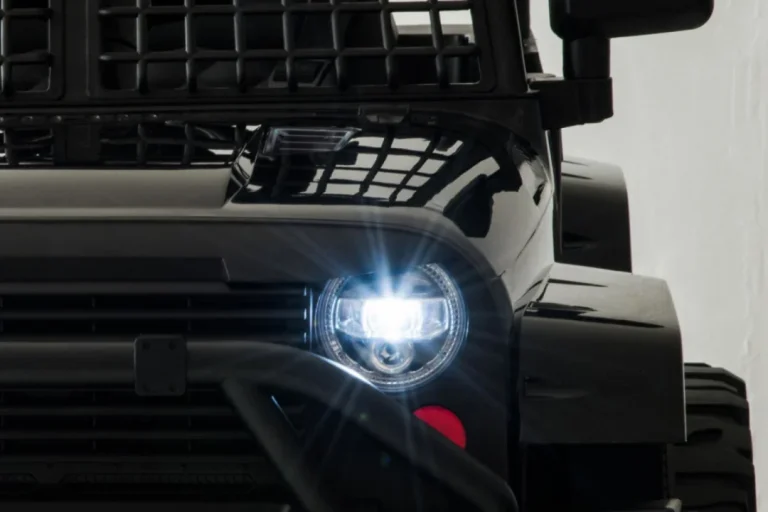 Jeep Dark Night Automobil Na Baterije Za Djecu Crni + Spori Start + Eva + Audio Led, Crna 12