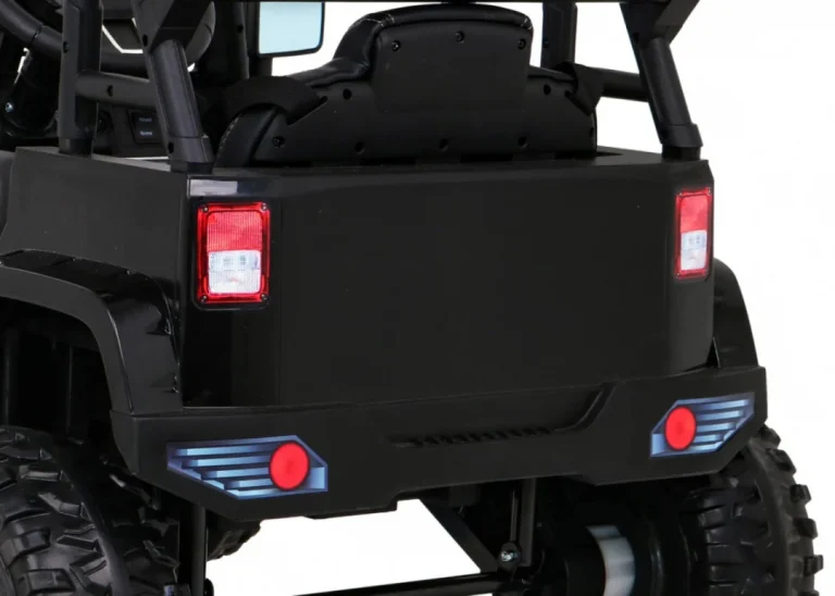 Jeep Dark Night Automobil Na Baterije Za Djecu Crni + Spori Start + Eva + Audio Led, Crna 13