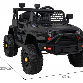 Jeep Dark Night Automobil Na Baterije Za Djecu Crni + Spori Start + Eva + Audio Led, Crna 2