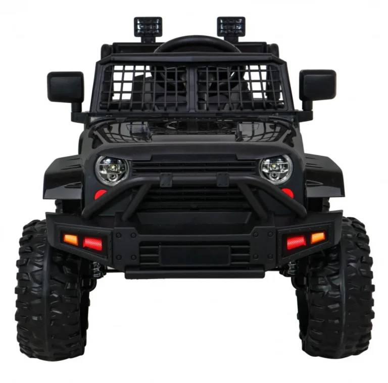 Jeep Dark Night Automobil Na Baterije Za Djecu Crni + Spori Start + Eva + Audio Led, Crna 3