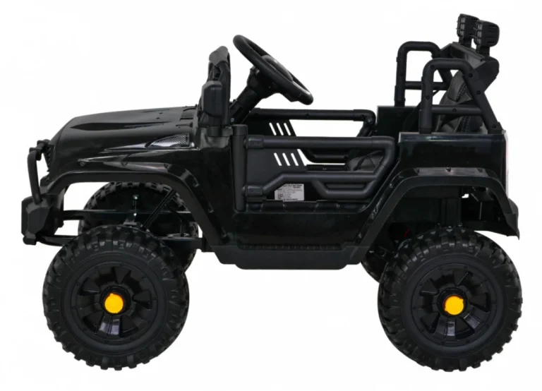 Jeep Dark Night Automobil Na Baterije Za Djecu Crni + Spori Start + Eva + Audio Led, Crna 4