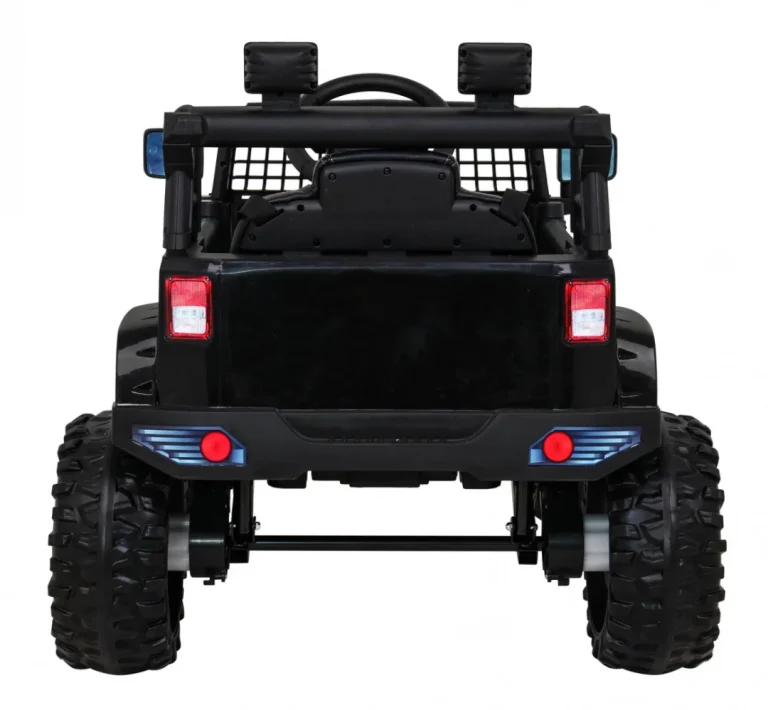 Jeep Dark Night Automobil Na Baterije Za Djecu Crni + Spori Start + Eva + Audio Led, Crna 6