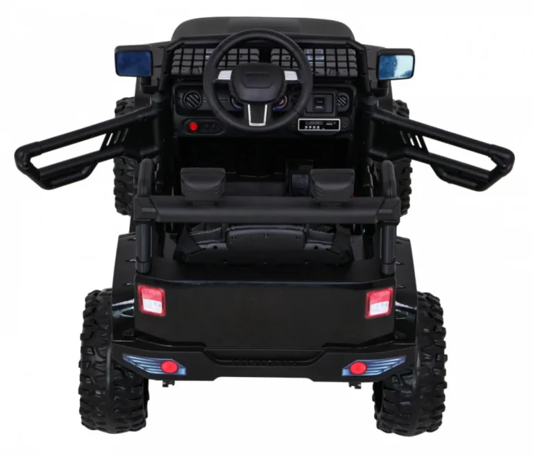 Jeep Dark Night Automobil Na Baterije Za Djecu Crni + Spori Start + Eva + Audio Led, Crna 7