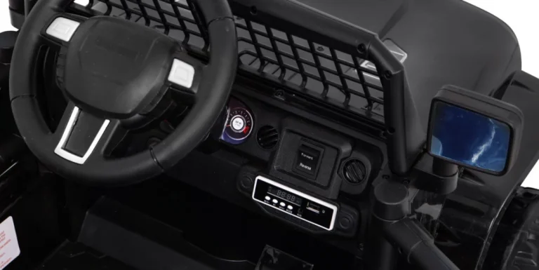 Jeep Dark Night Automobil Na Baterije Za Djecu Crni + Spori Start + Eva + Audio Led, Crna 9