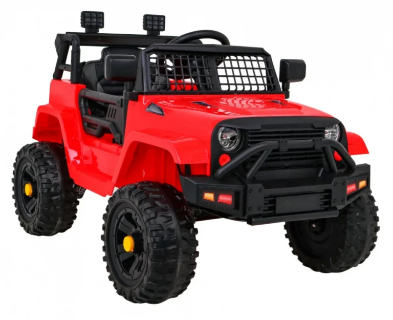 Jeep Dark Night Automobil Na Baterije Za Djecu, Crveni + Spori Start + Eva + Audio Led, Crvena 10