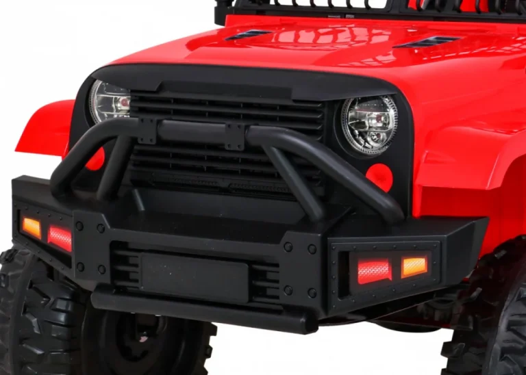 Jeep Dark Night Automobil Na Baterije Za Djecu, Crveni + Spori Start + Eva + Audio Led, Crvena 11