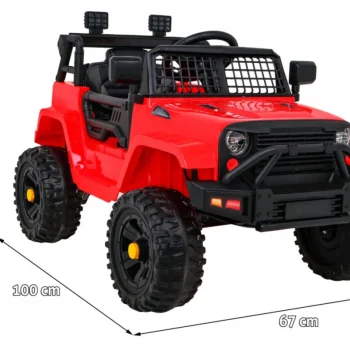 Jeep Dark Night Automobil Na Baterije Za Djecu, Crveni + Spori Start + Eva + Audio Led, Crvena 2