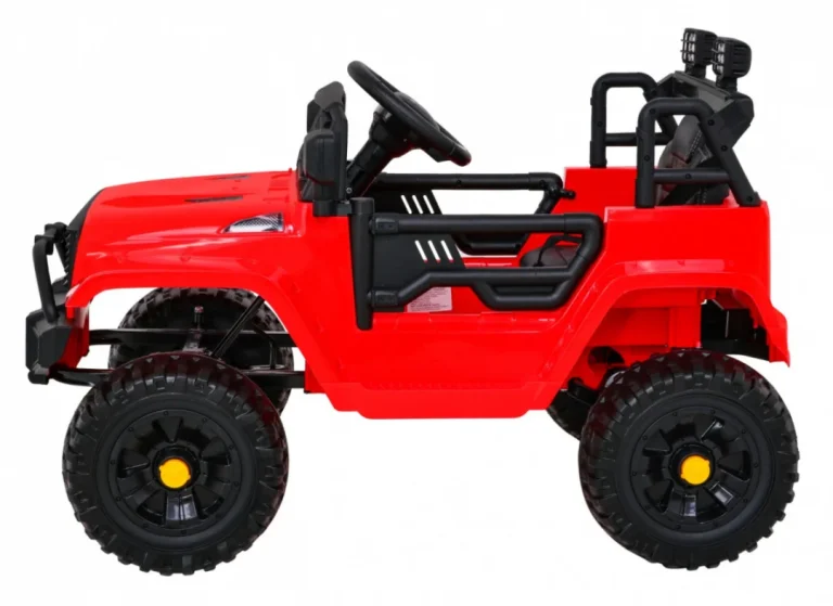 Jeep Dark Night Automobil Na Baterije Za Djecu, Crveni + Spori Start + Eva + Audio Led, Crvena 4