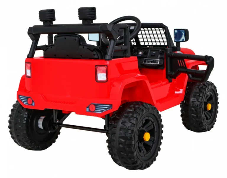 Jeep Dark Night Automobil Na Baterije Za Djecu, Crveni + Spori Start + Eva + Audio Led, Crvena 8
