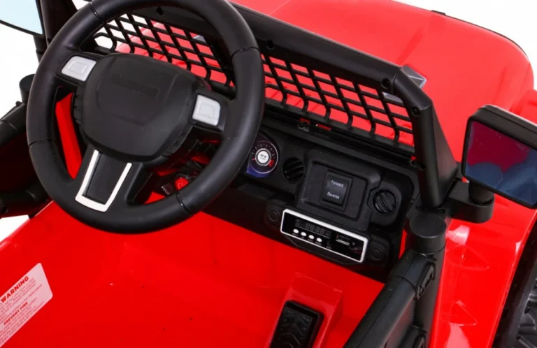 Jeep Dark Night Automobil Na Baterije Za Djecu, Crveni + Spori Start + Eva + Audio Led, Crvena 9