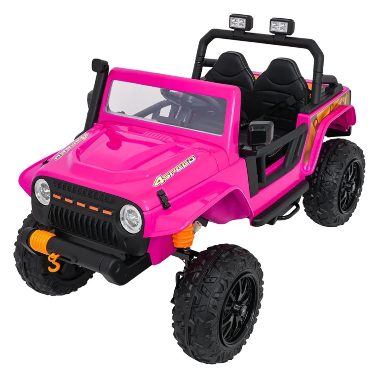 Jeep Monster Ružičasti Auto Na Akumulator 10