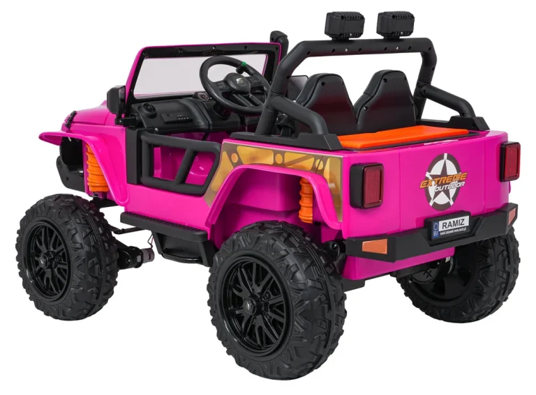 Jeep Monster Ružičasti Auto Na Akumulator 5