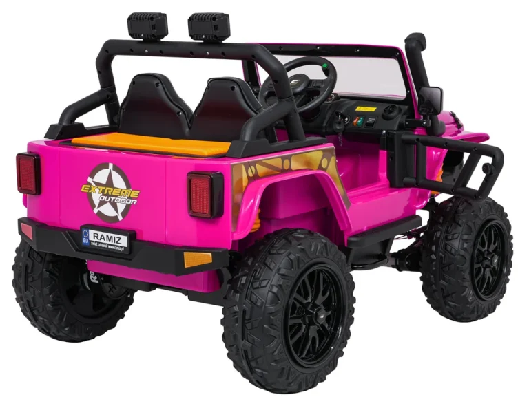 Jeep Monster Ružičasti Auto Na Akumulator 7