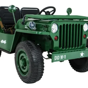 Jeep Willys Retro Vojni Auto Na Akumulator Zeleni Za 3 Djece 11