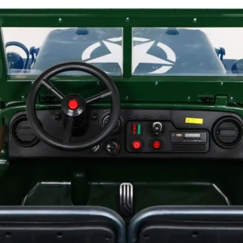Jeep Willys Retro Vojni Auto Na Akumulator Zeleni Za 3 Djece 14