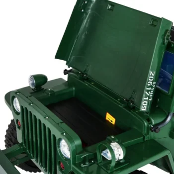 Jeep Willys Retro Vojni Auto Na Akumulator Zeleni Za 3 Djece 16