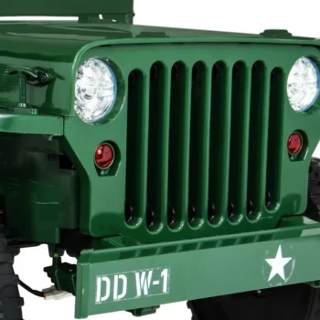 Jeep Willys Retro Vojni Auto Na Akumulator Zeleni Za 3 Djece 17