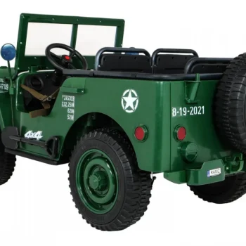 Jeep Willys Retro Vojni Auto Na Akumulator Zeleni Za 3 Djece 4
