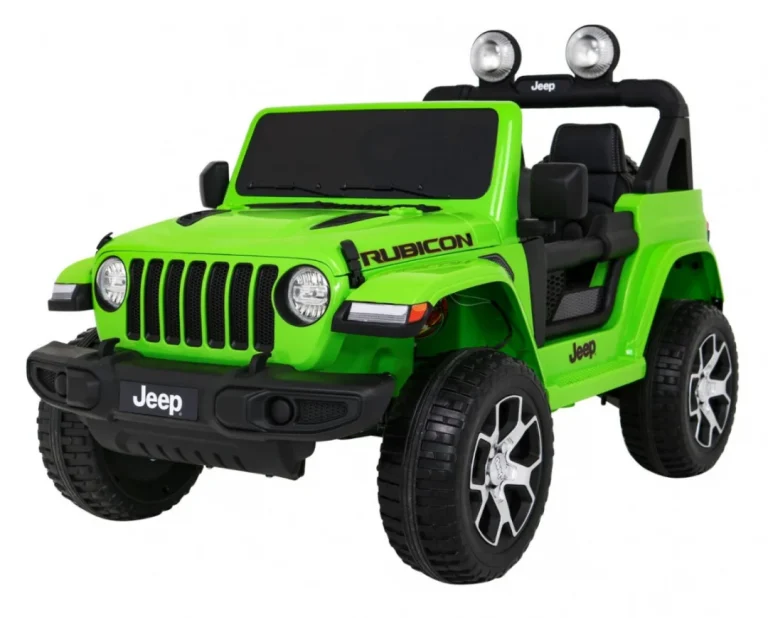 Jeep Wrangler Rubicon Dječja Autosjedalica Na Baterije Zelena + Daljinski Upravljač + Mp3 Led Radio 1