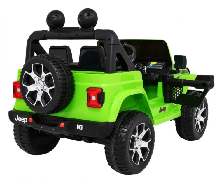 Jeep Wrangler Rubicon Dječja Autosjedalica Na Baterije Zelena + Daljinski Upravljač + Mp3 Led Radio 10
