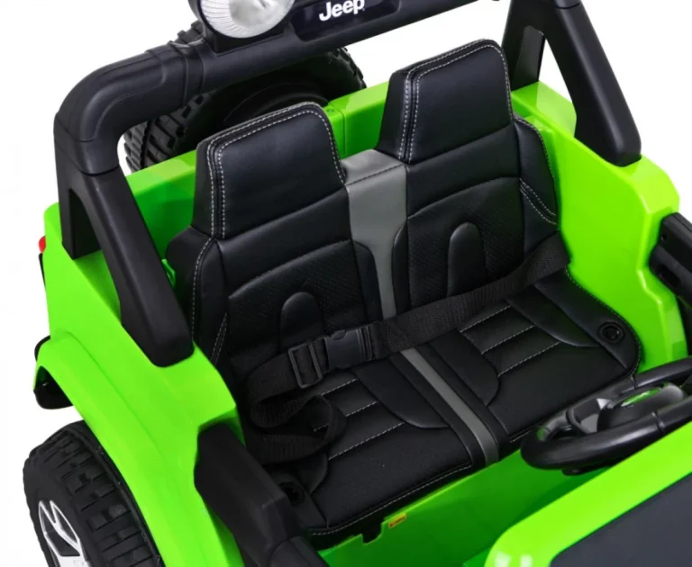 Jeep Wrangler Rubicon Dječja Autosjedalica Na Baterije Zelena + Daljinski Upravljač + Mp3 Led Radio 12